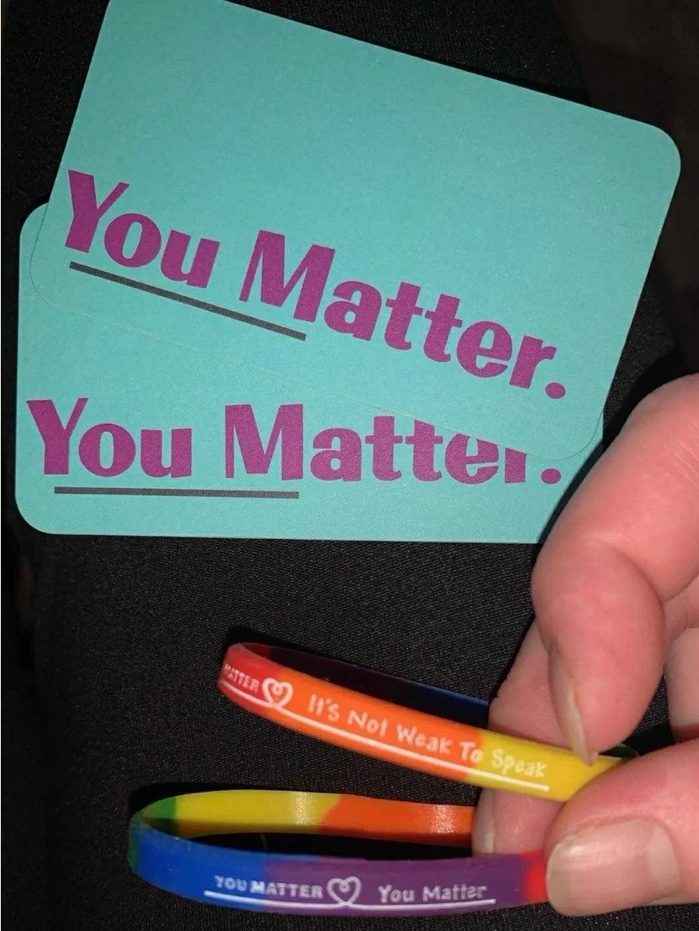 “You Matter, It’s Not Weak to Speak” Bracelets